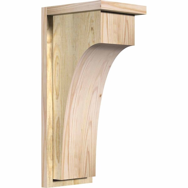 Ekena Millwork Huntington Rough Sawn Corbel w/Backplate, Douglas Fir, 8"W x 10"D x 22"H COR08X10X22HUN01RDF - main